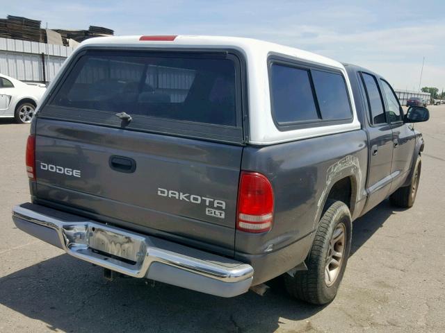 1D7HL48N53S191768 - 2003 DODGE DAKOTA QUA CHARCOAL photo 4