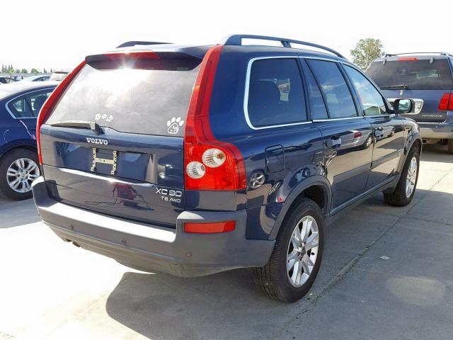 YV1CM91H041044083 - 2004 VOLVO XC90 T6 BLUE photo 4