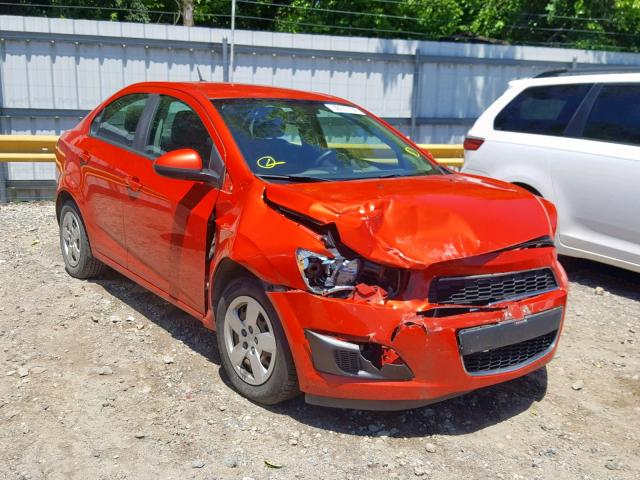 1G1JA5SG7D4106929 - 2013 CHEVROLET SONIC LS ORANGE photo 1