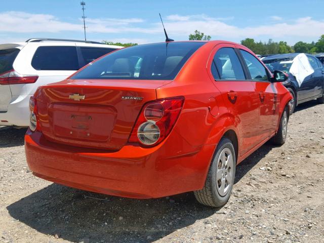 1G1JA5SG7D4106929 - 2013 CHEVROLET SONIC LS ORANGE photo 4