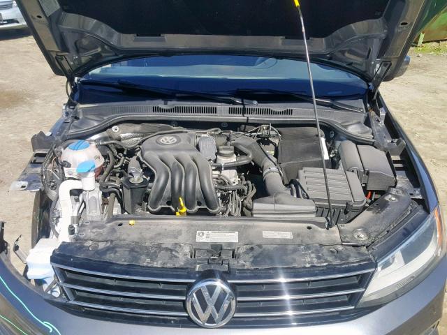 3VW2K7AJ8FM286590 - 2015 VOLKSWAGEN JETTA BASE GRAY photo 7