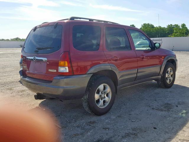 4F2YZ04183KM12056 - 2003 MAZDA TRIBUTE LX RED photo 4