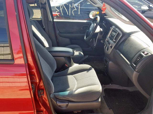 4F2YZ04183KM12056 - 2003 MAZDA TRIBUTE LX RED photo 5