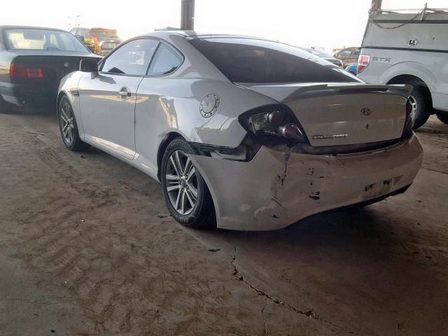 KMHHM66D37U247533 - 2007 HYUNDAI TIBURON GS WHITE photo 3