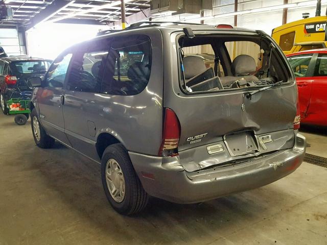 4N2DN1115VD815274 - 1997 NISSAN QUEST XE SILVER photo 3