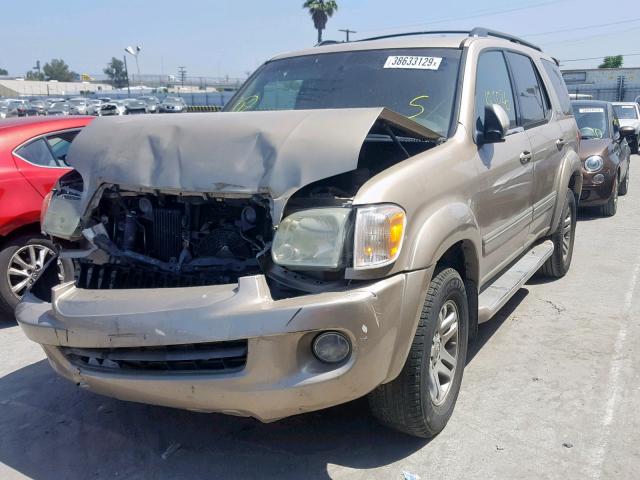 5TDZT38A55S246494 - 2005 TOYOTA SEQUOIA LI GOLD photo 2