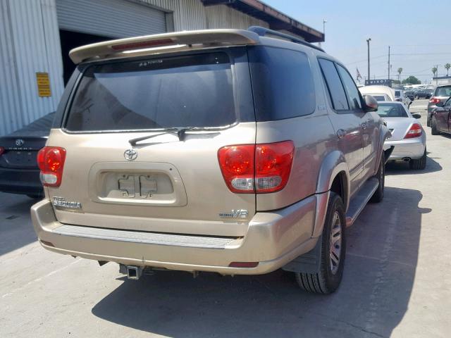 5TDZT38A55S246494 - 2005 TOYOTA SEQUOIA LI GOLD photo 4