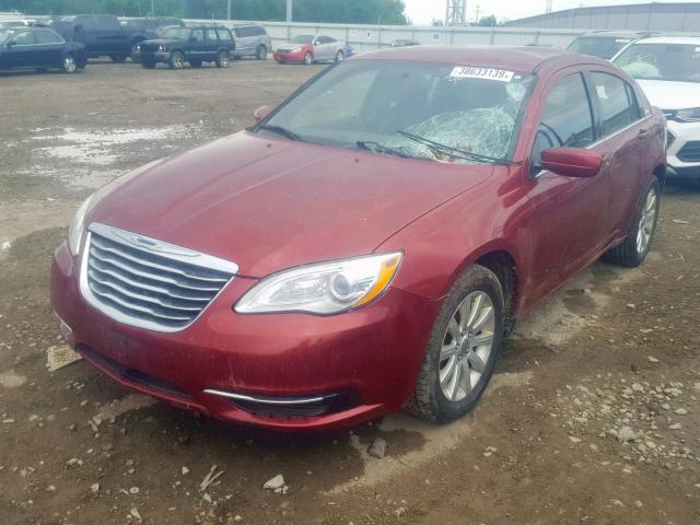 1C3CCBBB8DN612281 - 2013 CHRYSLER 200 TOURIN MAROON photo 2