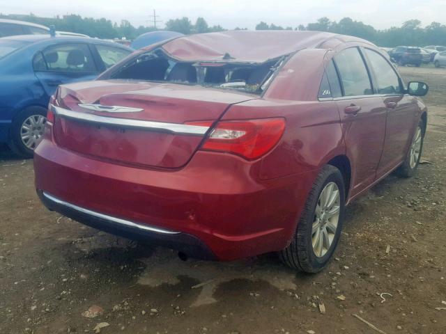 1C3CCBBB8DN612281 - 2013 CHRYSLER 200 TOURIN MAROON photo 4