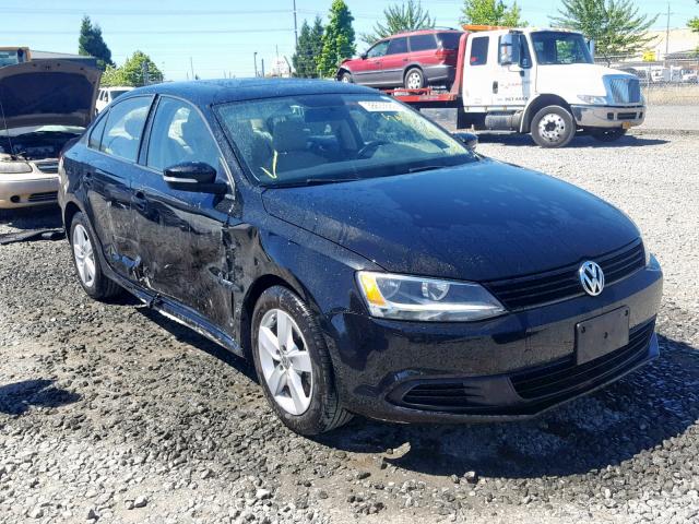 3VWLL7AJ9CM362587 - 2012 VOLKSWAGEN JETTA TDI BLACK photo 1