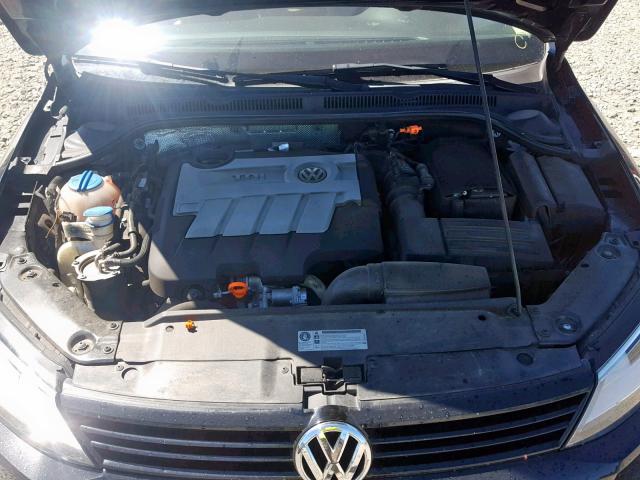 3VWLL7AJ9CM362587 - 2012 VOLKSWAGEN JETTA TDI BLACK photo 7