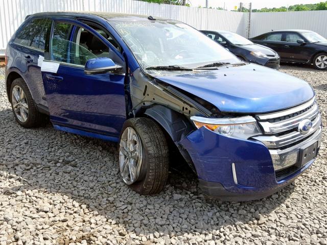 2FMDK4KC5DBA67008 - 2013 FORD EDGE LIMIT BLUE photo 1