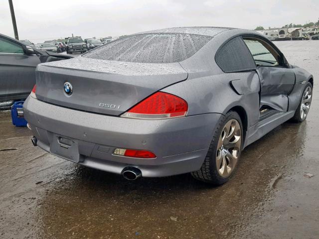 WBAEH134X6CR49353 - 2006 BMW 650 I SILVER photo 4