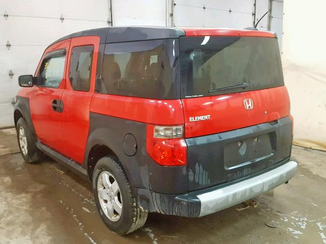 5J6YH28615L004302 - 2005 HONDA ELEMENT EX RED photo 3