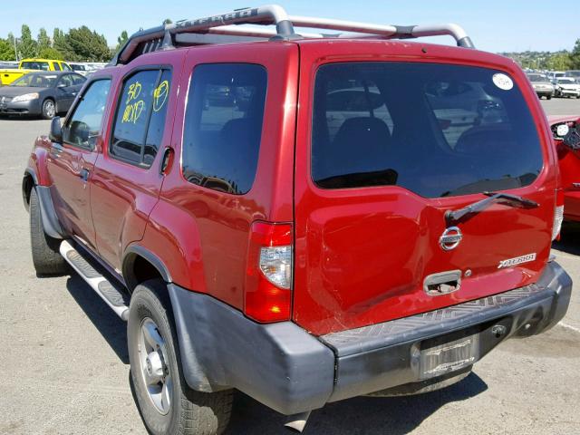 5N1ED28Y04C617270 - 2004 NISSAN XTERRA XE MAROON photo 3