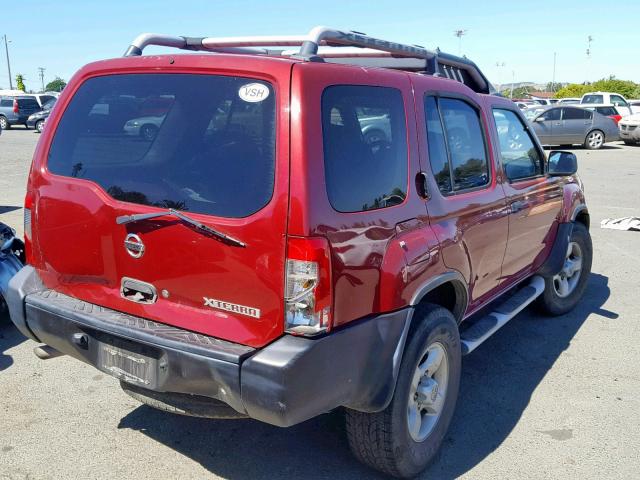 5N1ED28Y04C617270 - 2004 NISSAN XTERRA XE MAROON photo 4