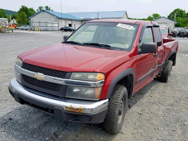 1GCDT198768239417 - 2006 CHEVROLET COLORADO MAROON photo 2