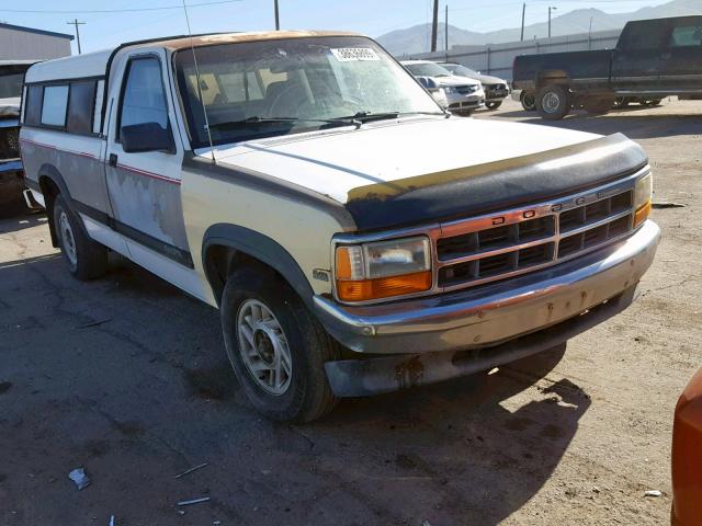 1B7FL26YXNS526318 - 1992 DODGE DAKOTA WHITE photo 1