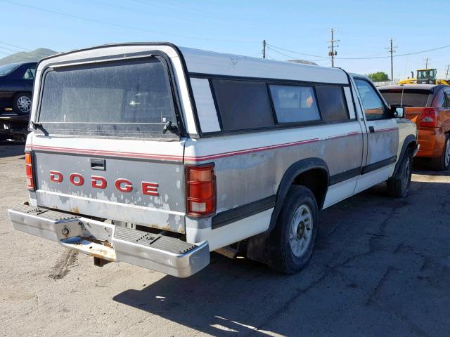 1B7FL26YXNS526318 - 1992 DODGE DAKOTA WHITE photo 4