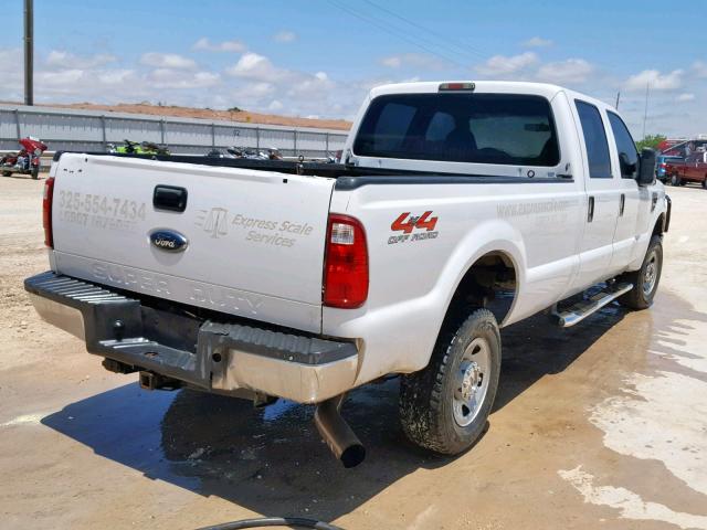 1FTWW31R38EC93480 - 2008 FORD F350 SRW S WHITE photo 4