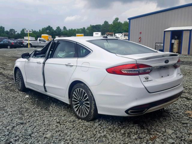 3FA6P0D96JR151236 - 2018 FORD FUSION TIT WHITE photo 3