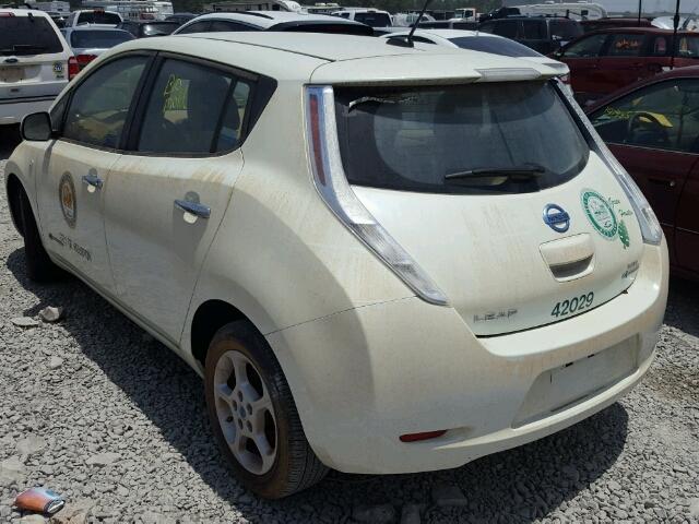 JN1AZ0CP7CT018147 - 2012 NISSAN LEAF SV WHITE photo 3