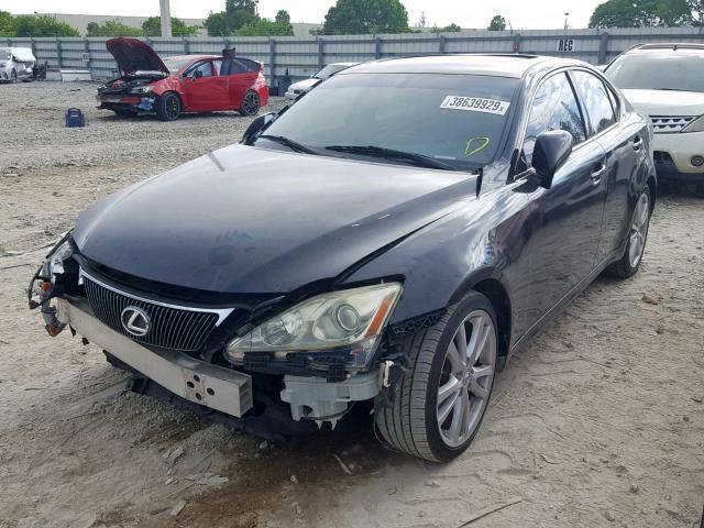 JTHBK262272050368 - 2007 LEXUS IS 250 BLACK photo 2