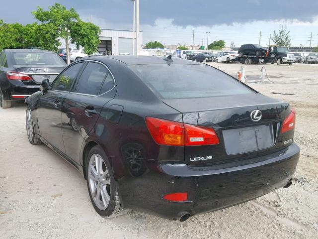 JTHBK262272050368 - 2007 LEXUS IS 250 BLACK photo 3