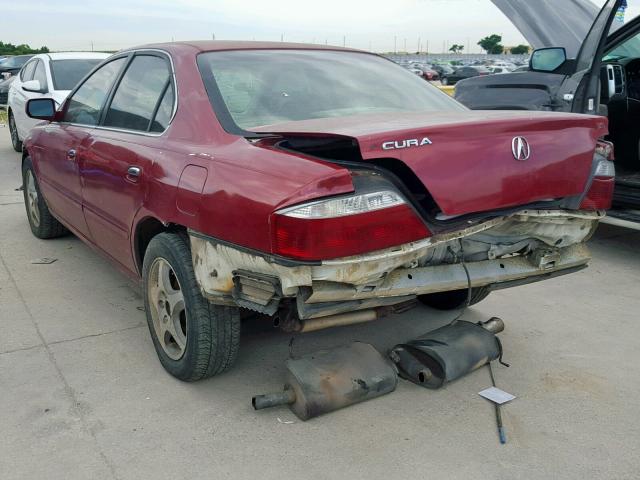 19UUA56663A021037 - 2003 ACURA 3.2TL MAROON photo 3