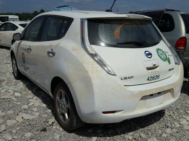 JN1AZ0CP7BT003484 - 2011 NISSAN LEAF SV WHITE photo 3