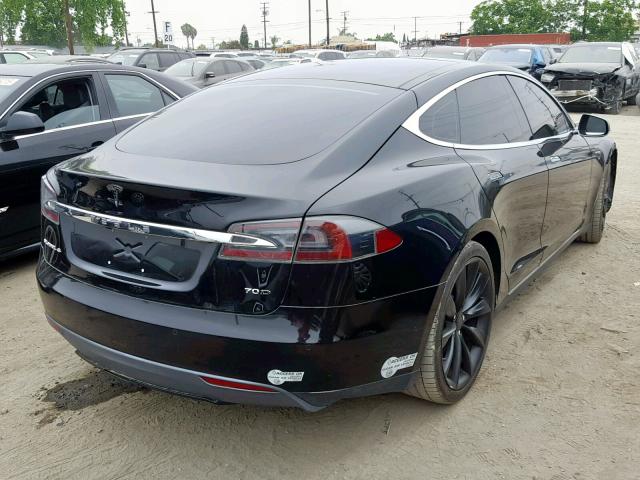 5YJSA1S11FF098712 - 2015 TESLA MODEL S 70 BLACK photo 4