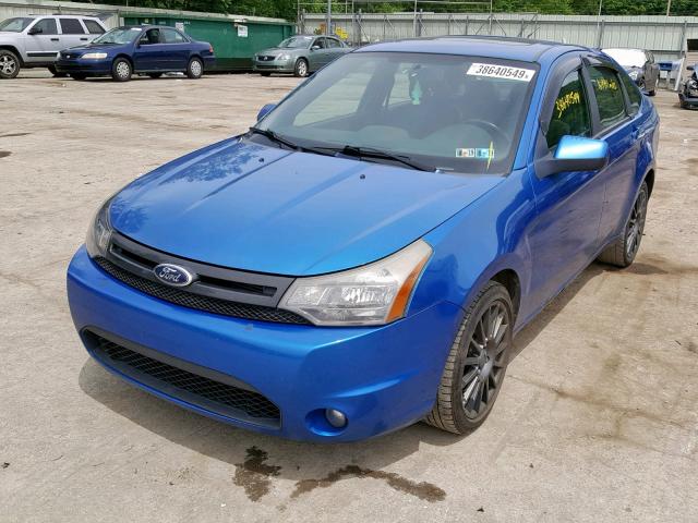 1FAHP3GN6AW174130 - 2010 FORD FOCUS SES BLUE photo 2