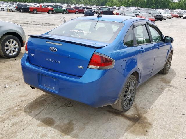 1FAHP3GN6AW174130 - 2010 FORD FOCUS SES BLUE photo 4