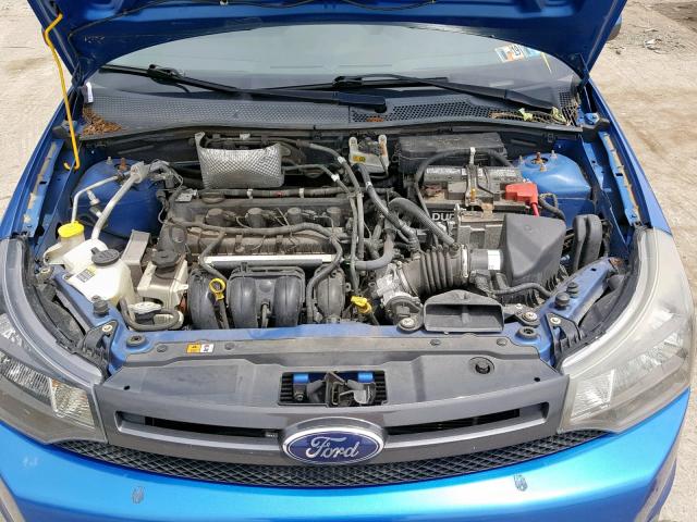 1FAHP3GN6AW174130 - 2010 FORD FOCUS SES BLUE photo 7