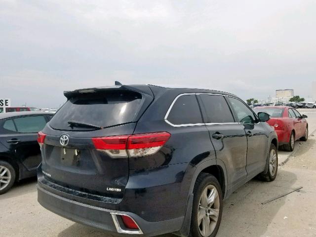 5TDYZRFH8JS251745 - 2018 TOYOTA HIGHLANDER BLACK photo 4