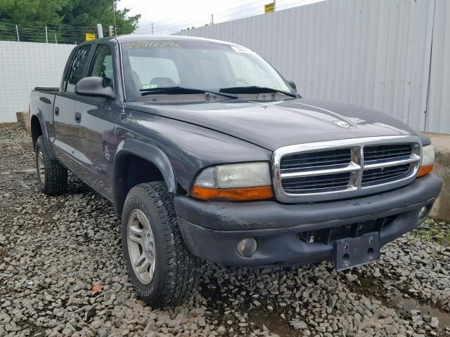 1D7HG48N54S752217 - 2004 DODGE DAKOTA QUA GRAY photo 1