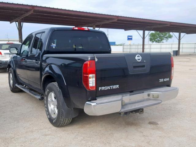 1N6AD07W77C435395 - 2007 NISSAN FRONTIER C BLACK photo 3