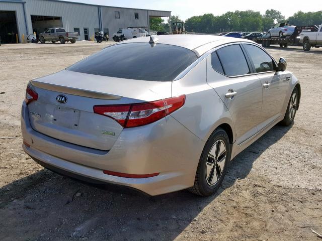 KNAGM4AD6D5043615 - 2013 KIA OPTIMA HYB SILVER photo 4