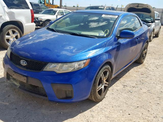 KNAFU6A29D5688085 - 2013 KIA FORTE EX BLUE photo 2