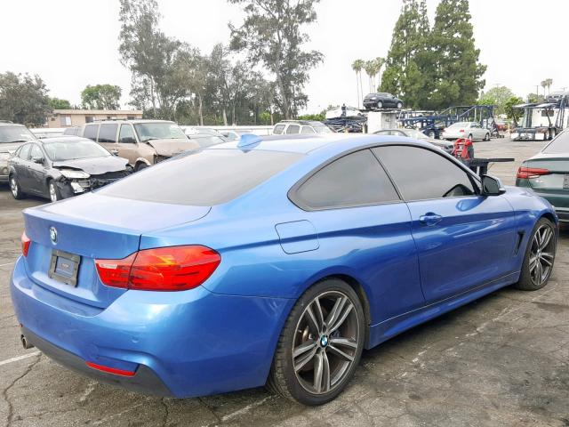 WBA3N7C58GK227947 - 2016 BMW 428 I BLUE photo 4