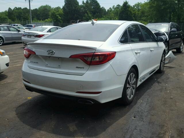 5NPE34AFXHH460028 - 2017 HYUNDAI SONATA SPO WHITE photo 4