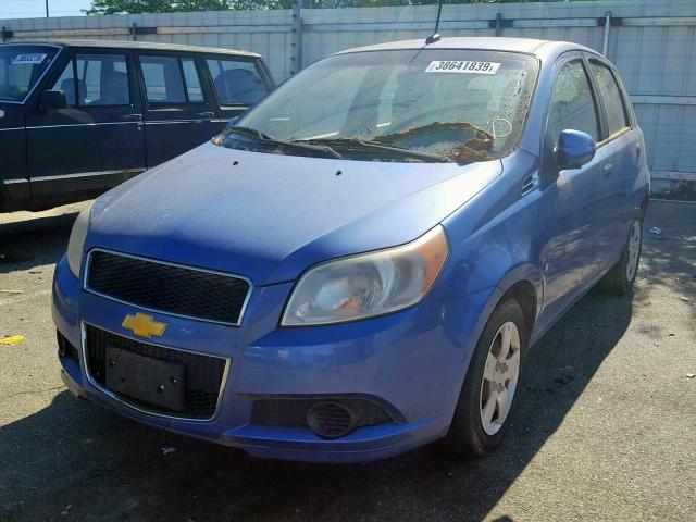 KL1TD66E29B623796 - 2009 CHEVROLET AVEO LS BLUE photo 2