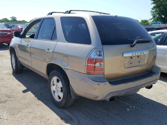 2HNYD18265H546348 - 2005 ACURA MDX TAN photo 3