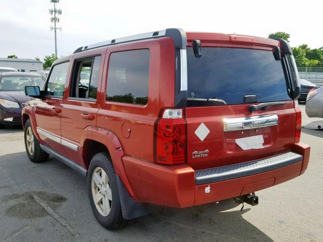 1J8HG58N16C164594 - 2006 JEEP COMMANDER RED photo 3