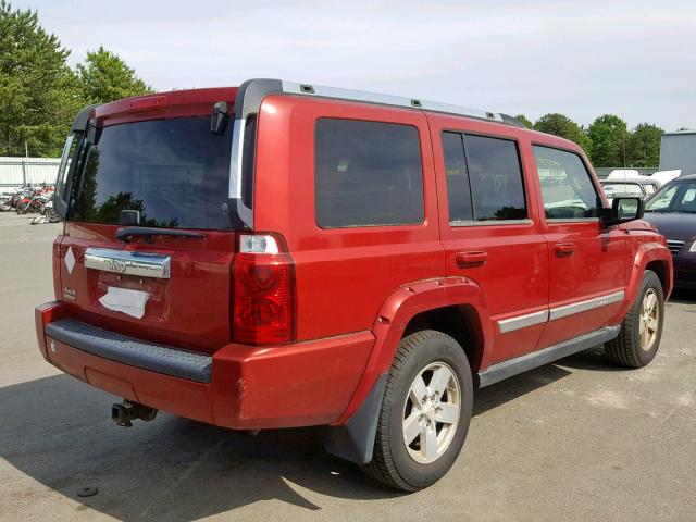 1J8HG58N16C164594 - 2006 JEEP COMMANDER RED photo 4