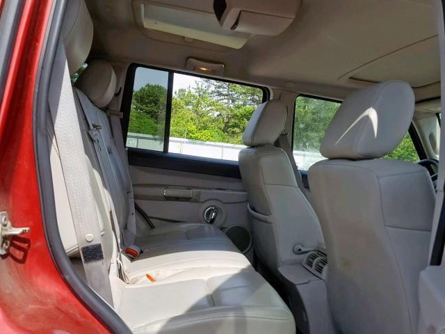 1J8HG58N16C164594 - 2006 JEEP COMMANDER RED photo 6