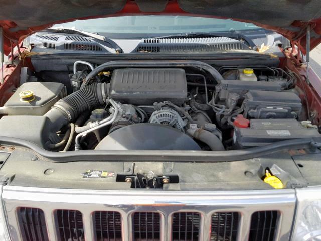 1J8HG58N16C164594 - 2006 JEEP COMMANDER RED photo 7