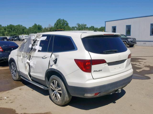 5FNYF6H79HB017544 - 2017 HONDA PILOT EXLN WHITE photo 3