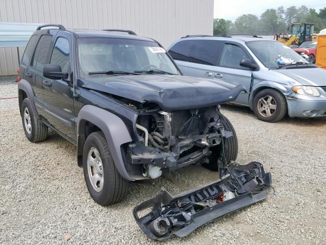 1J4GL48K24W225343 - 2004 JEEP LIBERTY SP BLACK photo 1