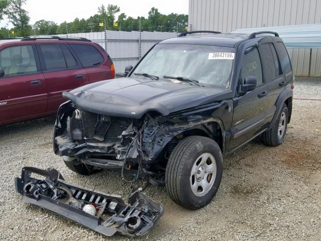 1J4GL48K24W225343 - 2004 JEEP LIBERTY SP BLACK photo 2